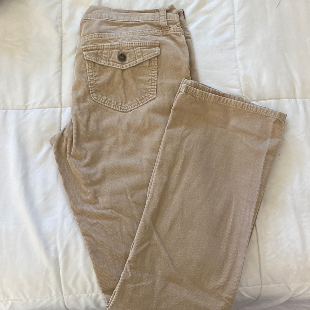 Corduroy tan boot cut jeans size 4